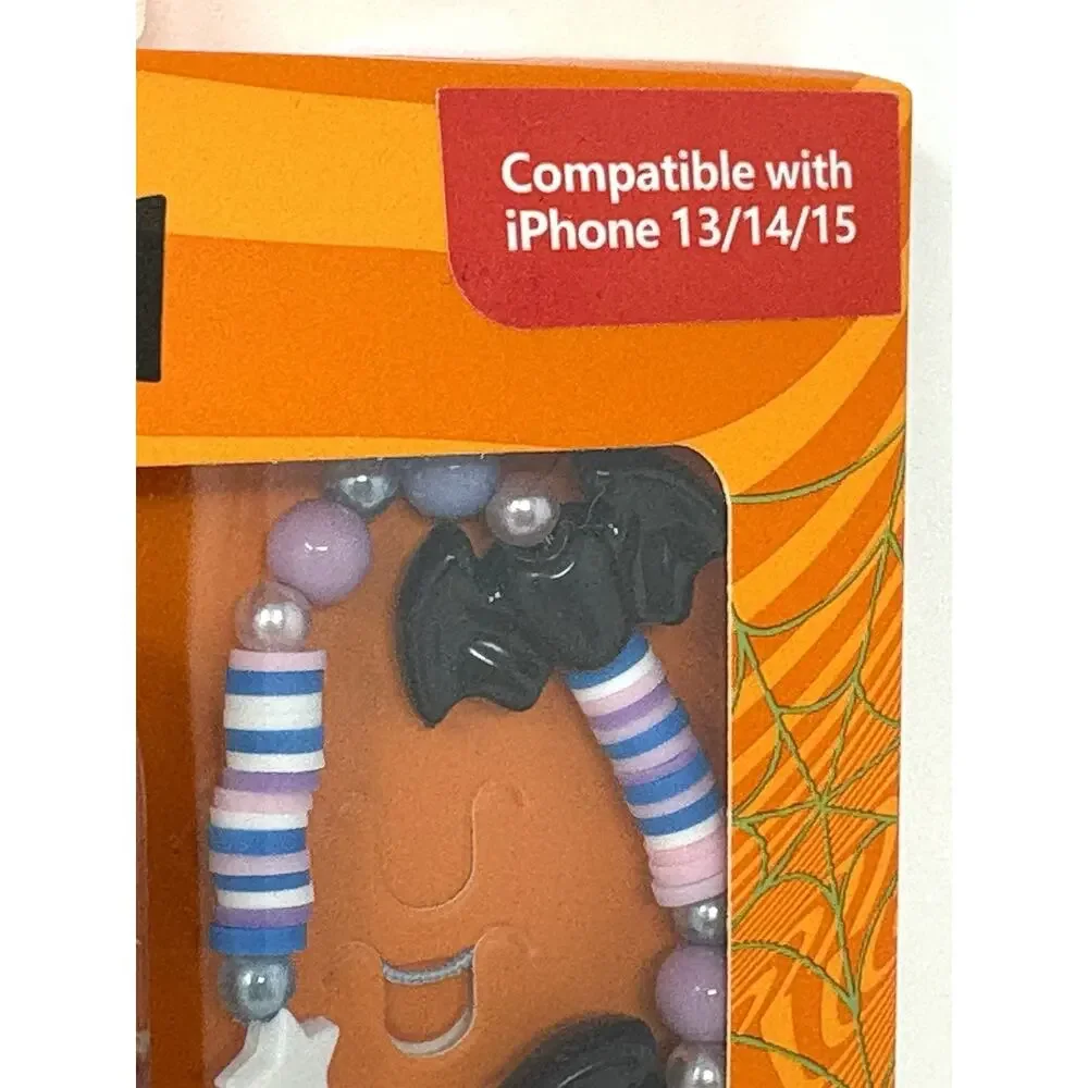 Disney Stitch Halloween Skinnydip iPhone 13 / 14 / 15 Hard Case Beaded Strap NIP
